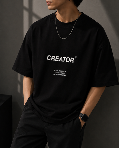 Minimal Creator Print Half Sleeve T-Shirt